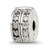 Sterling Silver Reflections Hinged Dotted Clip Bead