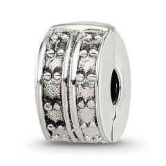 Sterling Silver Reflections Hinged Dotted Clip Bead