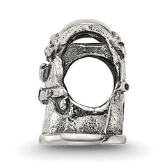 Sterling Silver Kids Overalls Bead with Antiqued Finish  Solid 925 Casted Design