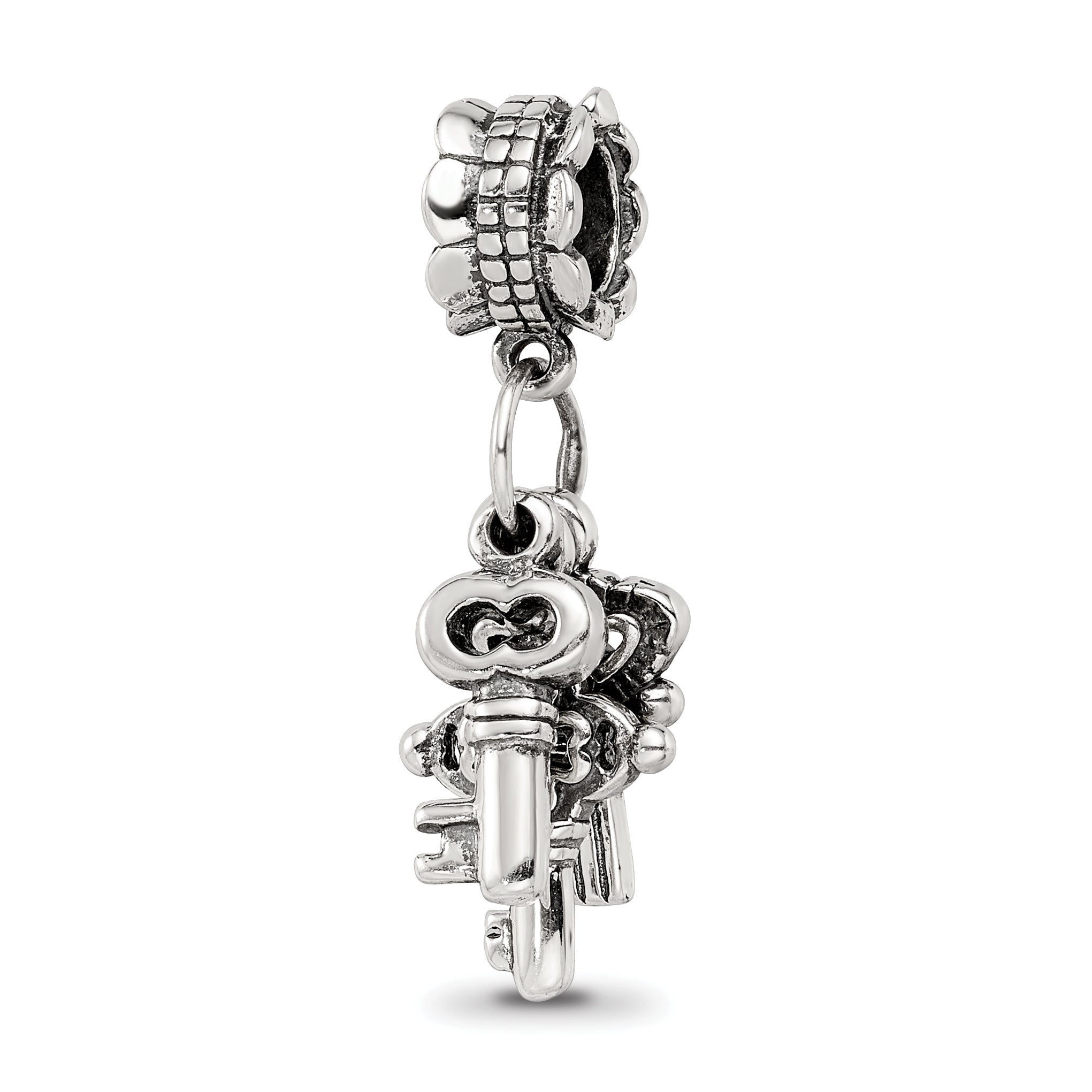Sterling Silver Reflections Three Keys Dangle Bead