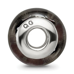 Sterling Silver 925 Hand-Blown Glass Bead with Antique Finish Elegant Design