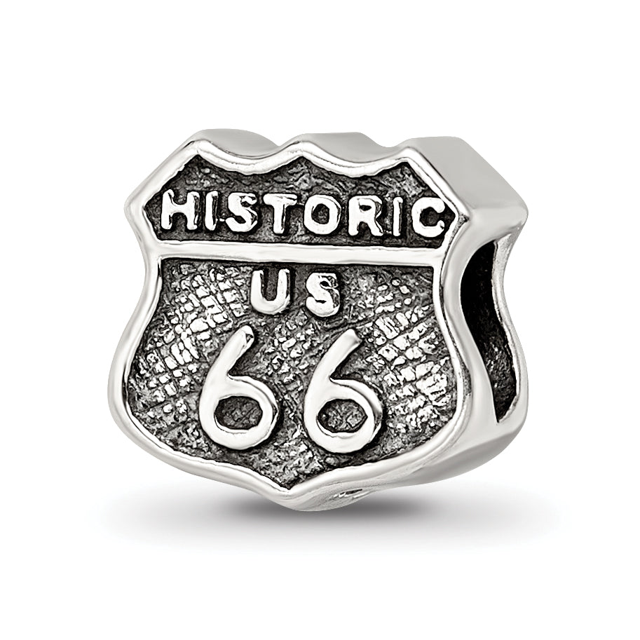 Sterling Silver Reflections Route 66 Bead