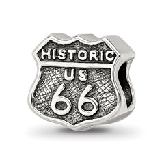 Sterling Silver Reflections Route 66 Bead