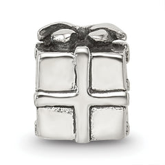 Sterling Silver 925 Antiqued Kids Bead with Solid Cast Design