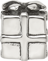 Sterling Silver 925 Antiqued Kids Bead with Solid Cast Design