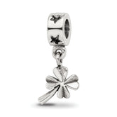Sterling Silver Reflections 4-leaf Clover Dangle Bead