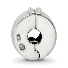 Sterling Silver 925 Hinged CZ Clip Bead with Polished Finish