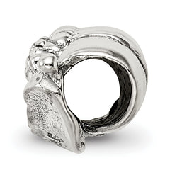 Sterling Silver 925 Snail Bead for Kids with Antiqued Finish Solid Cast