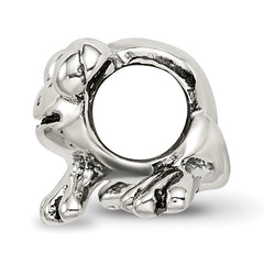 Sterling Silver 925 Antiqued Frog Bead Solid Casted Premium Charm