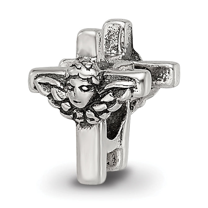 Sterling Silver Reflections Kids Angel Cross Bead