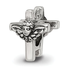 Sterling Silver Reflections Kids Angel Cross Bead