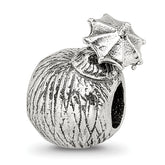 Sterling Silver Reflections Coconut Drink Bead