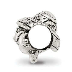 Sterling Silver 925 Kids Bead with Antique Finish and Sunshine Design