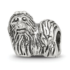 Sterling Silver Reflections Yorkshire Terrier Bead