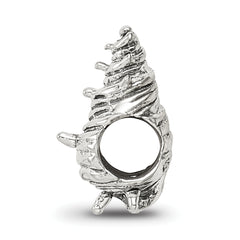 Sterling Silver 925 Shell Bead with Antiqued Finish Solid and Casted Design