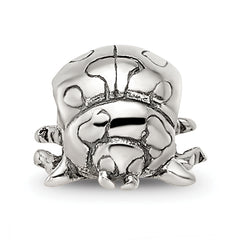 Sterling Silver 925 Ladybug Bead for Kids with Antiqued Finish