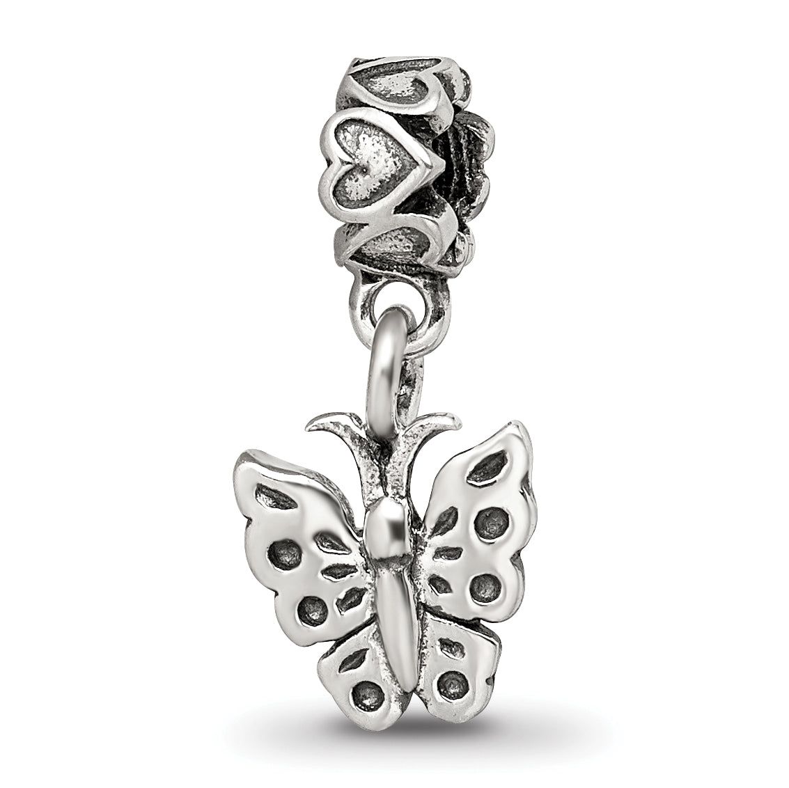 Kids Collection Sterling Silver Butterfly Dangle Reflections Bead