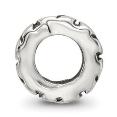 Sterling Silver 925 Swirl Spacer Bead with Antiqued Finish Classic Styling