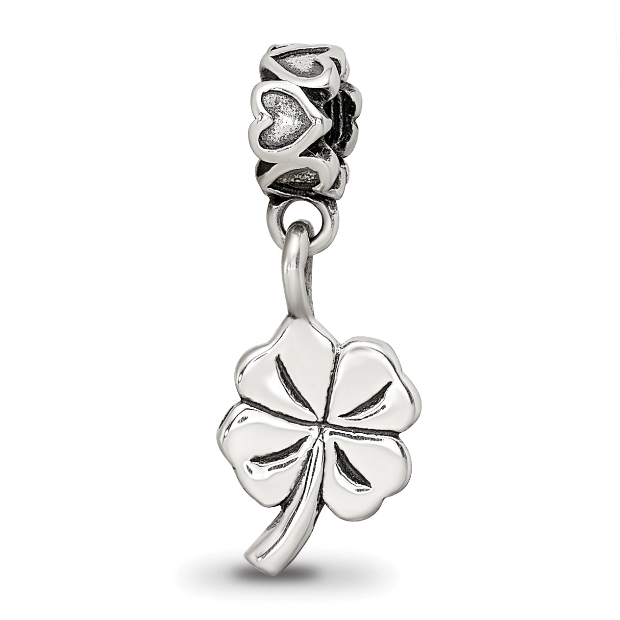 Kids Collection Sterling Silver 4-Leaf Clover Dangle Reflections Bead