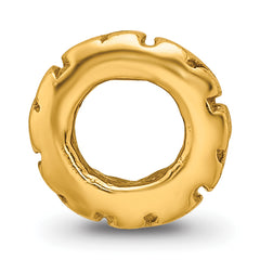 Gold-Plated Sterling Silver Swirl Spacer Bead with Polished Finish