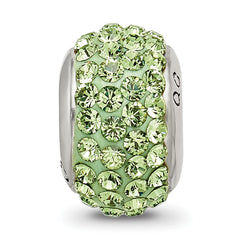 Sterling Silver Reflections August Full Light Green Preciosa Crystal Bead