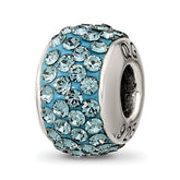 Sterling Silver Reflections December Full Blue Preciosa Crystal Bead