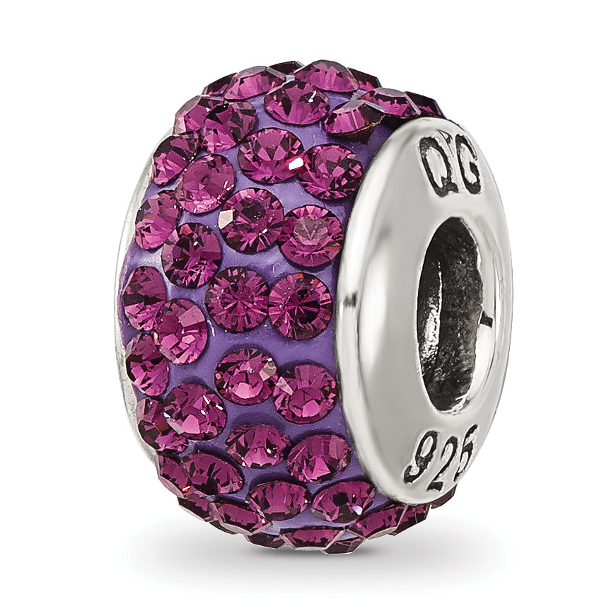 Sterling Silver Reflections February Full Purple Preciosa Crystal Bead