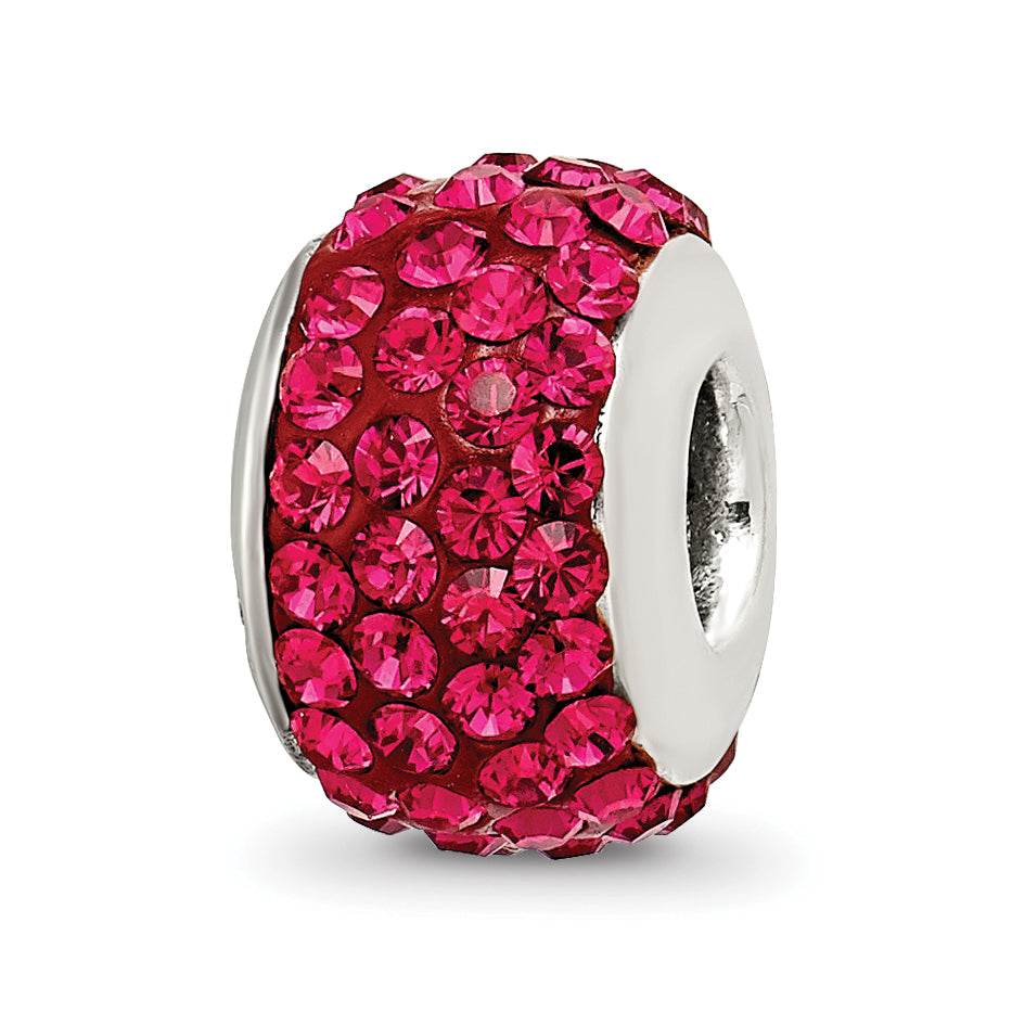 Sterling Silver Reflections July Full Red Preciosa Crystal Bead