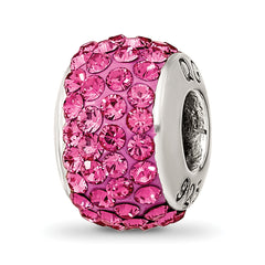 Sterling Silver Reflections October Full Pink Preciosa Crystal Bead