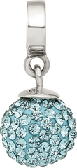 Sterling Silver Reflections Dec Preciosa Crystal Ball Dangle Bead