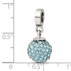 Sterling Silver Reflections Dec Preciosa Crystal Ball Dangle Bead