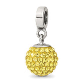 Sterling Silver Reflections Nov Preciosa Crystal Ball Dangle Bead