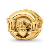 Sterling Silver Gold-plated Reflections Claddagh Bead