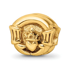 Sterling Silver Gold-plated Reflections Claddagh Bead
