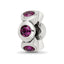 Sterling Silver Reflections Feb Preciosa Crystal Birthstone Bead