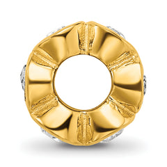 Sterling Silver Gold-plated Reflections April Preciosa Crystal Bead