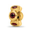 Sterling Silver Gold-plated Reflections Jan Red Preciosa Crystal Bead