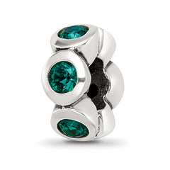 Sterling Silver Reflections May Preciosa Crystal Birthstone Bead