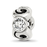 Sterling Silver Reflections April Preciosa Crystal Birthstone Bead