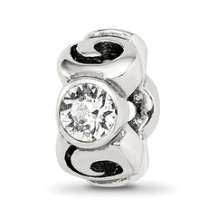 Sterling Silver Reflections April Preciosa Crystal Birthstone Bead