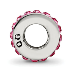 Sterling Silver Reflections Oct Single Row Preciosa Crystal Bead