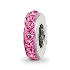 Sterling Silver Reflections Oct Single Row Preciosa Crystal Bead