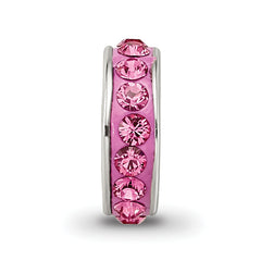 Sterling Silver Reflections Oct Single Row Preciosa Crystal Bead