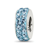 Sterling Silver Reflections March Double Row Preciosa Crystal Bead