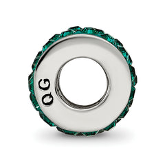 Sterling Silver Reflections May Double Row Preciosa Crystal Bead