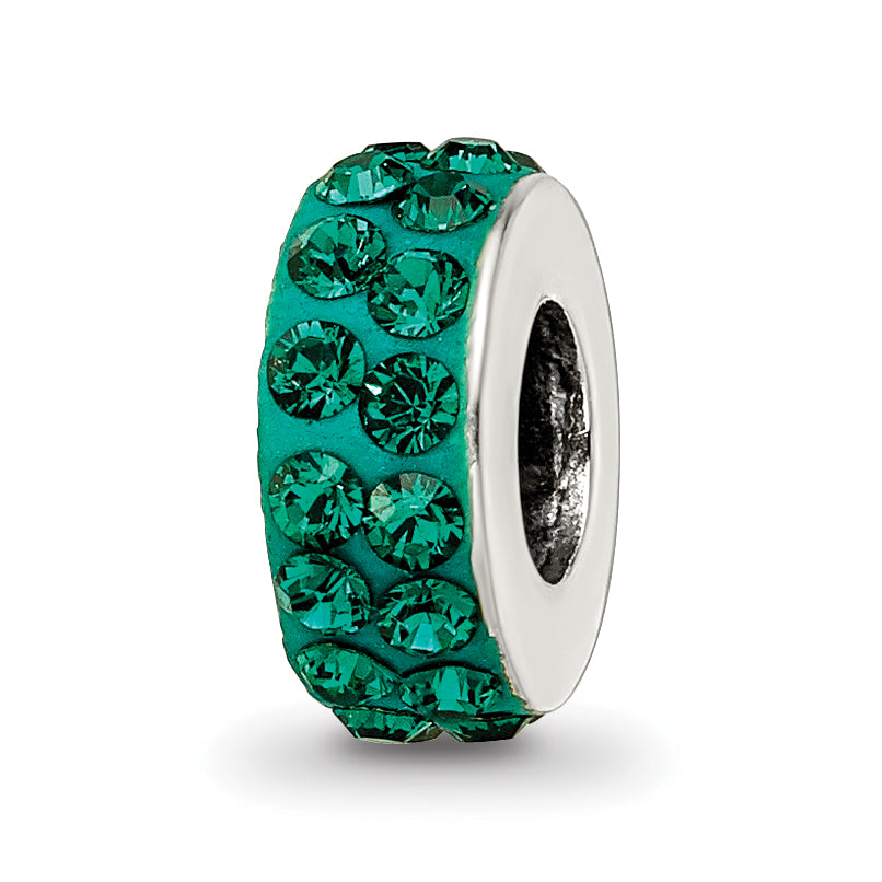 Sterling Silver Reflections May Double Row Preciosa Crystal Bead