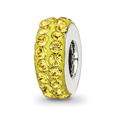 Sterling Silver Reflections Nov Double Row Preciosa Crystal Bead