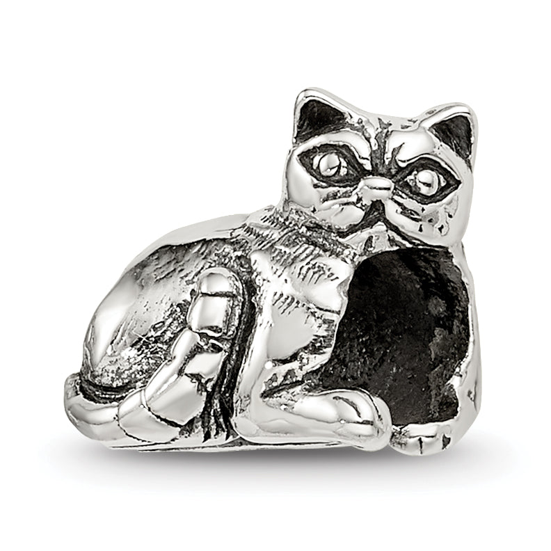 Sterling Silver Reflections Exotic Shorthair Cat Bead