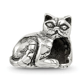 Sterling Silver Reflections Exotic Shorthair Cat Bead