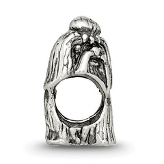 Sterling Silver 925 Shih Tzu Themed Bead with Antiqued Finish Solid